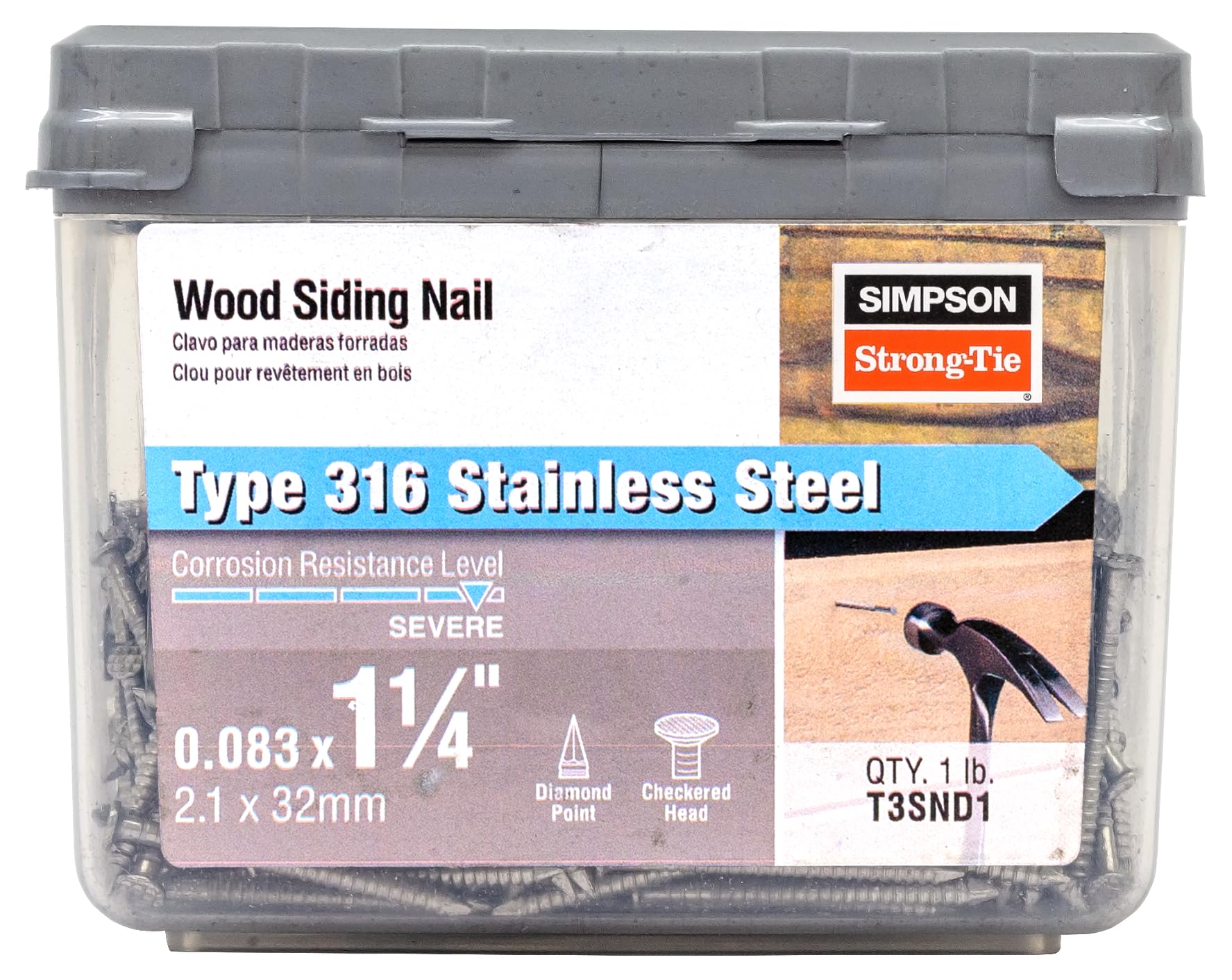 Stainless Steel Siding Nails - 1 lb. by Simpson Strong-Tie -1