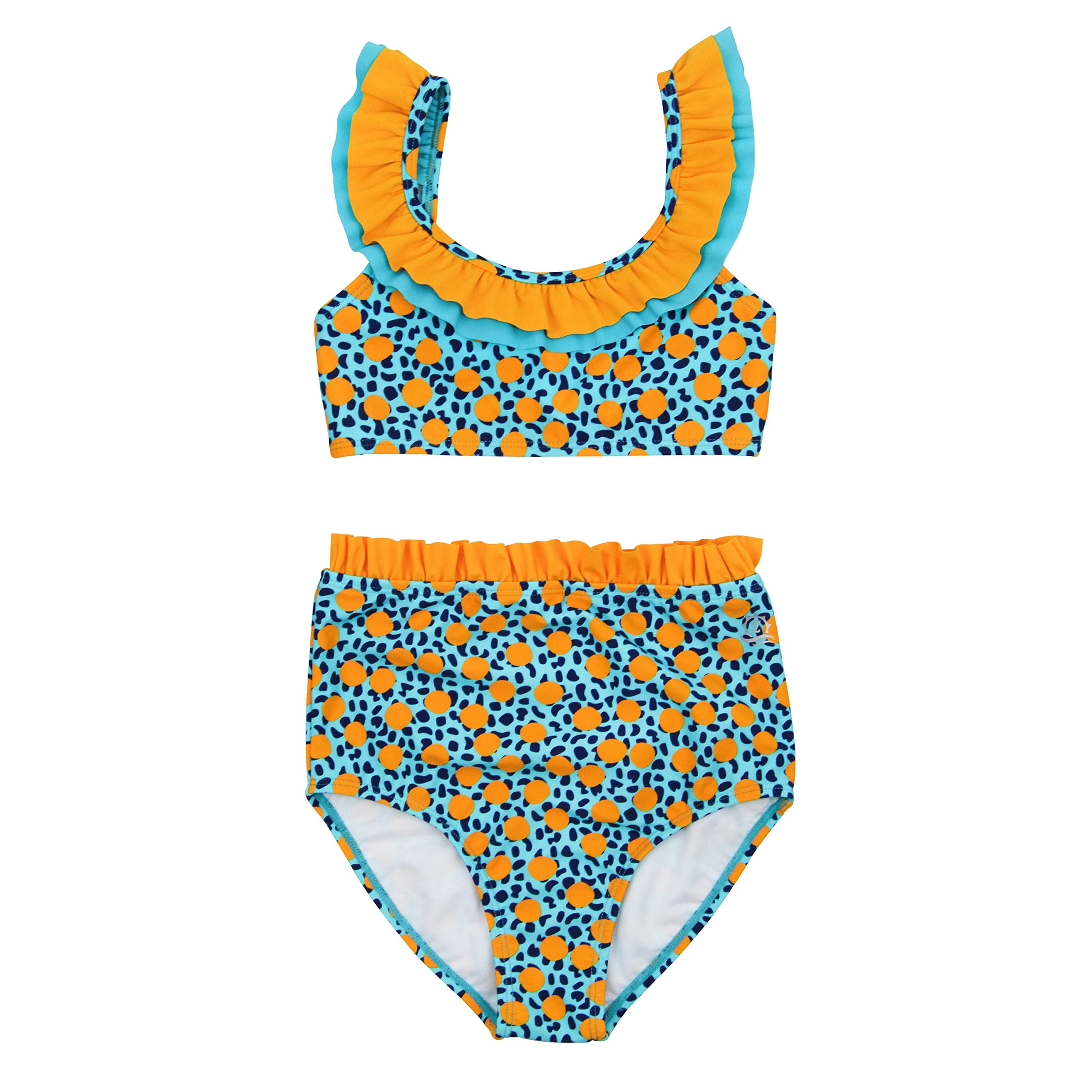 SwimZip Bikini de 2 piezas para niñas, protección solar UPF 50+, varios colores