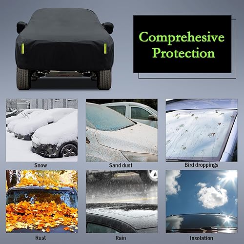 Miniatura 2 de Funda impermeable para automóvil para Jeep Wrangler de 2 puertas 1987-2023 JK JL CJ YJ TJ al aire libre, lluvia, nieve, granizo con cremallera para