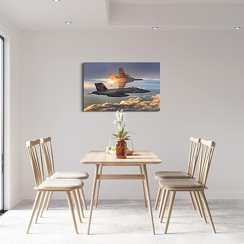 Miniatura 5 de F-18 - Lienzo decorativo de aviación, impresiones artísticas de pared de avión de aviación, póster de Hornet Strike Fighter, Jet Poster de la Fuerza