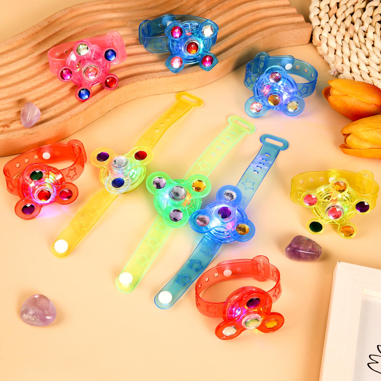 Braccialetti LED Antistress 24 Pezzi - Bomboniere Per Feste Compleanno Natale Halloween - Foto 6