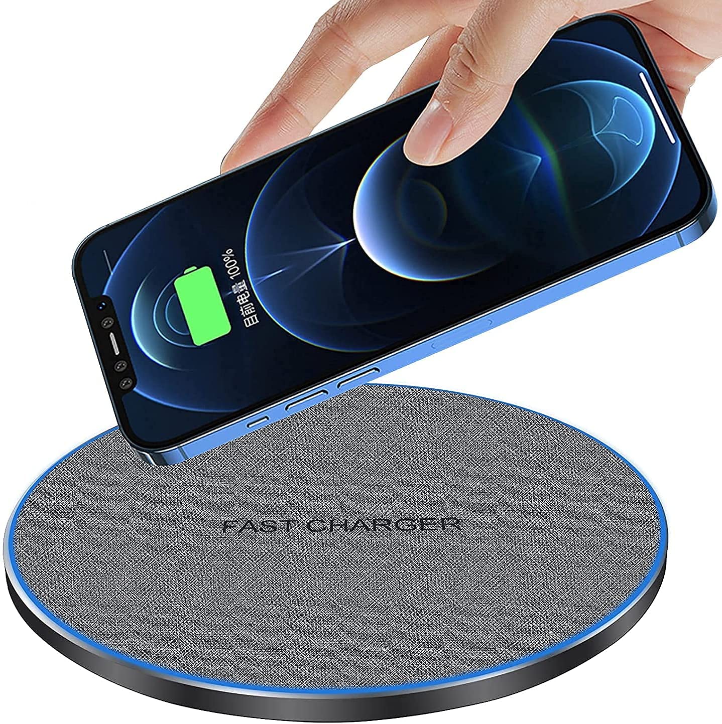 Chargeur Sans Fil Rapide 20W Qi - Compatible IPhone, Samsung, Huawei, Xiaomi, AirPods - Design Compact Avec LED