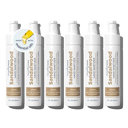 Miniatura 1 de Loción de sándalo desinfectante de manos  Esencial de viaje  Aprobado por la TSA  Loción hidratante para manos  A base de plantas y vegana