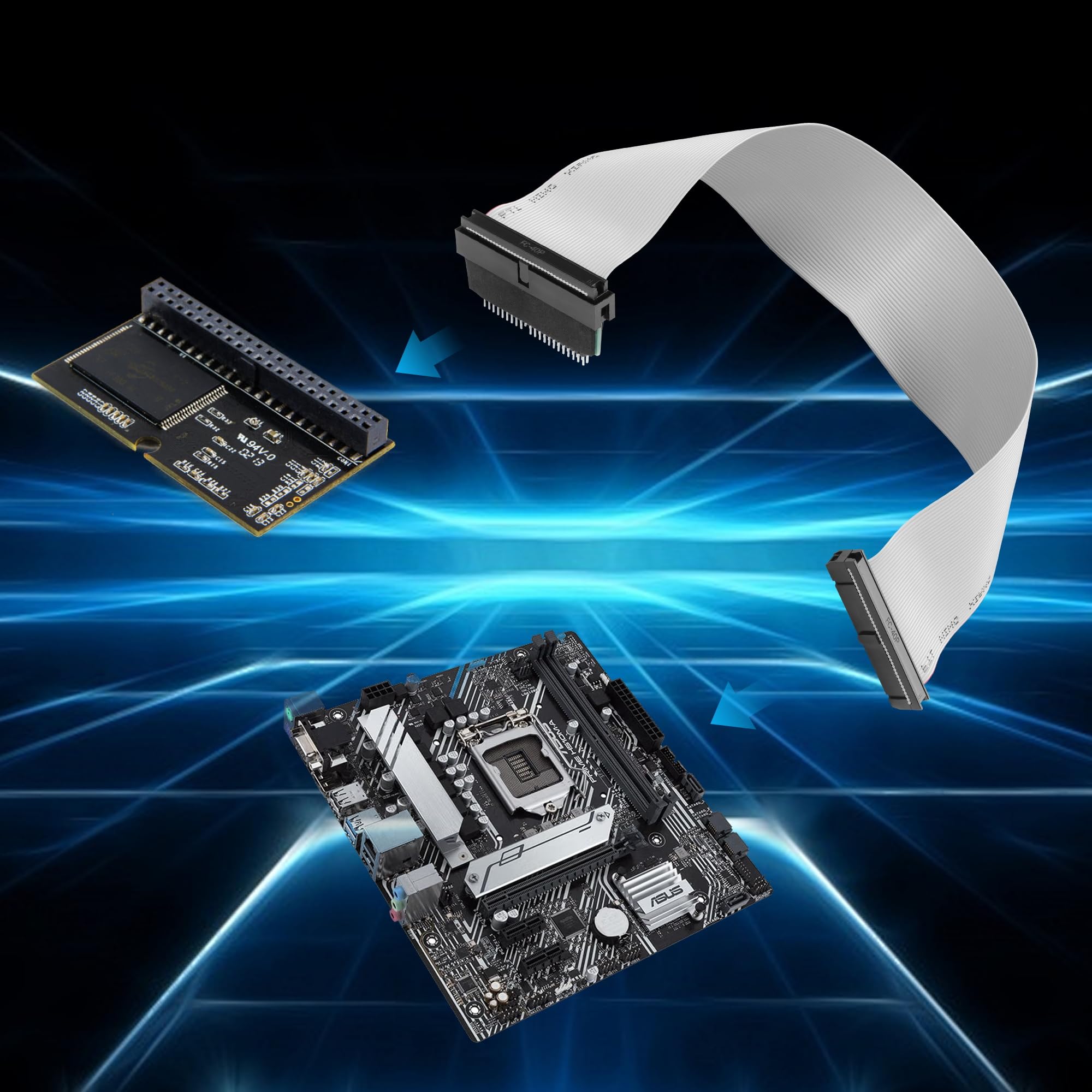 GINTOOYUN 2 adattatoriIDE a 44pin e 40pin per unità SSD, laptop, desktop