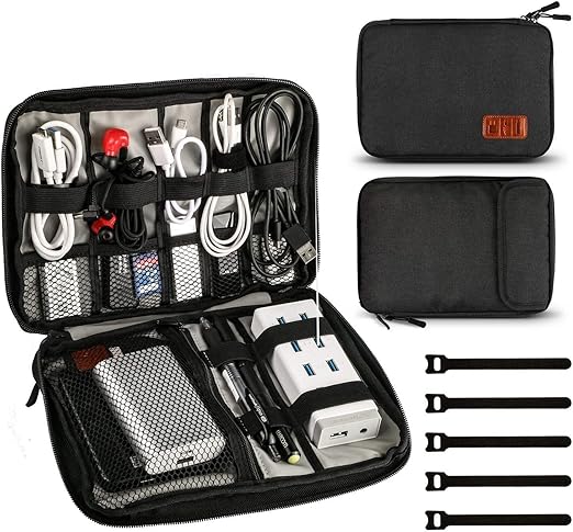 Organizer Da Viaggio Per Cavi - Borsa Portatile Impermeabile Per USB, Caricabatterie, Hard Disk - Foto 11
