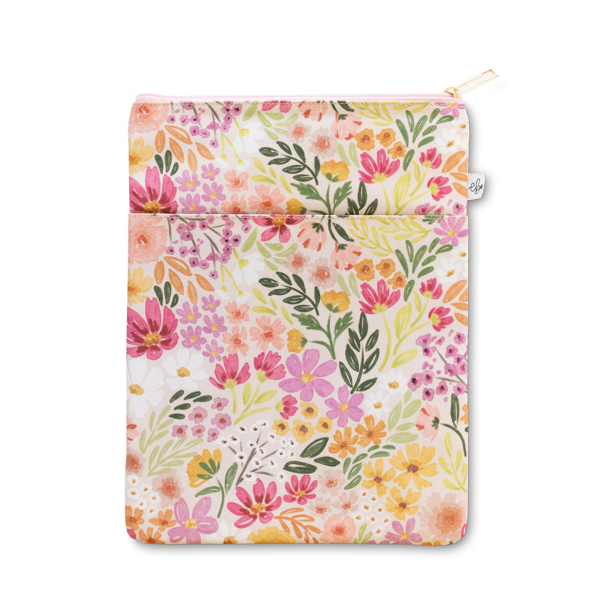 Elyse Breanne Design, 9-11 inch Tablet Sleeve, Protective Bag, Carrying Case, Top Zipper Closure, Front Pocket, Primrose Petals