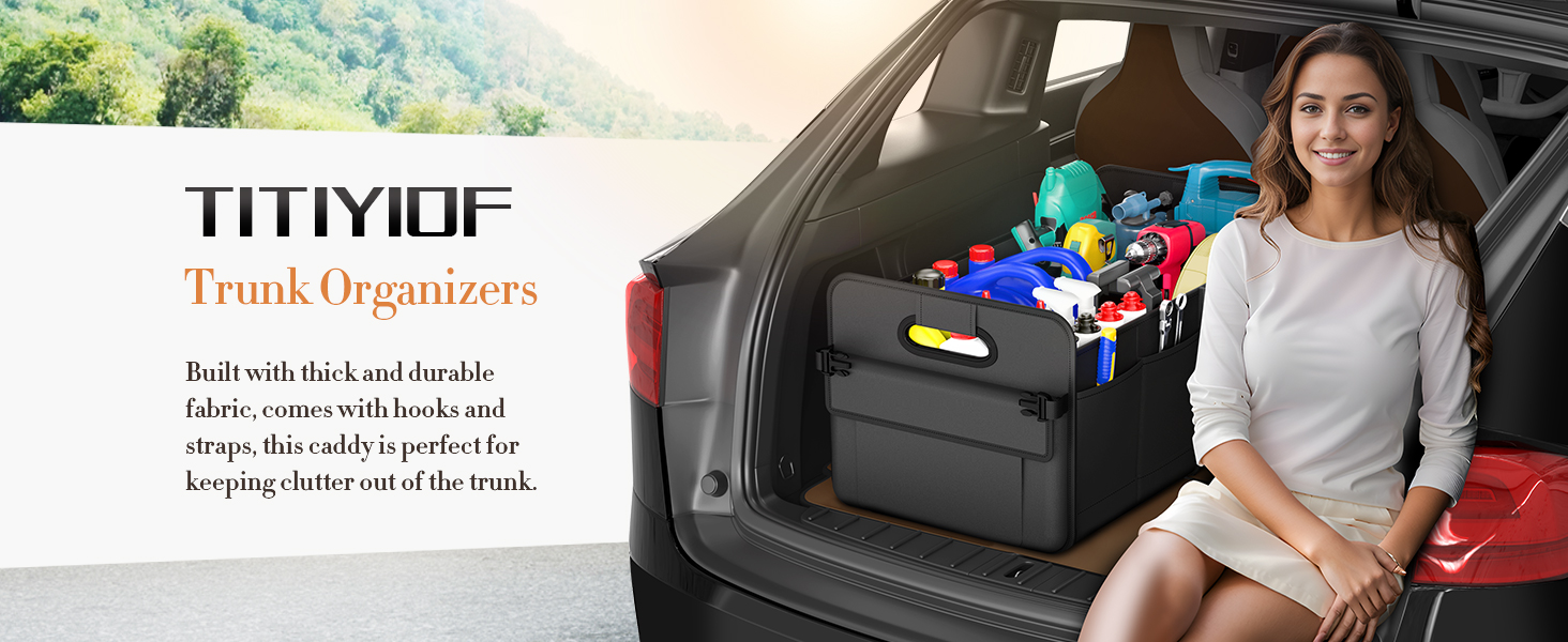 SUV Trunk Organizer 72L - Foldable Waterproof Car Storage With Multiple Compartments