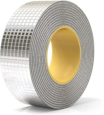 HaveAdeal Aluminium Tape Butyl Tape Waterproof Sealing Tape Aluminum Foil Tape, for RV Repair, Window, Silicone, Glass & EDPM Roof Leak Patching, Boat and Pipe Sealing, Silver (5cmx5m)