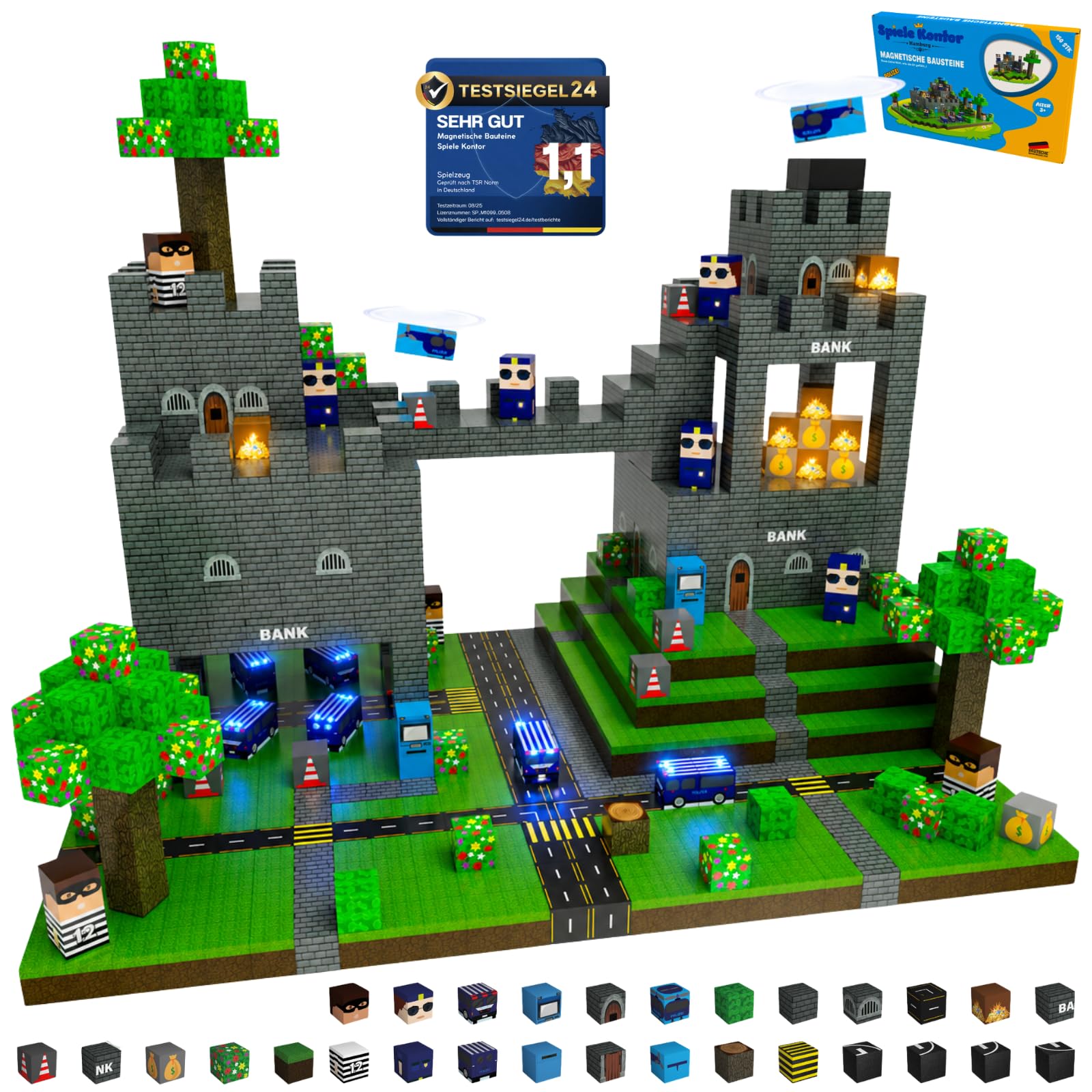 Spiele Kontor Magnetische Bausteine Ägypten - 150 Stück Magnetbausteine | Kinderspielzeug für Jungen und Mädchen | Kreatives Magnetspiel | Spielzeug ab 3 Jahre
