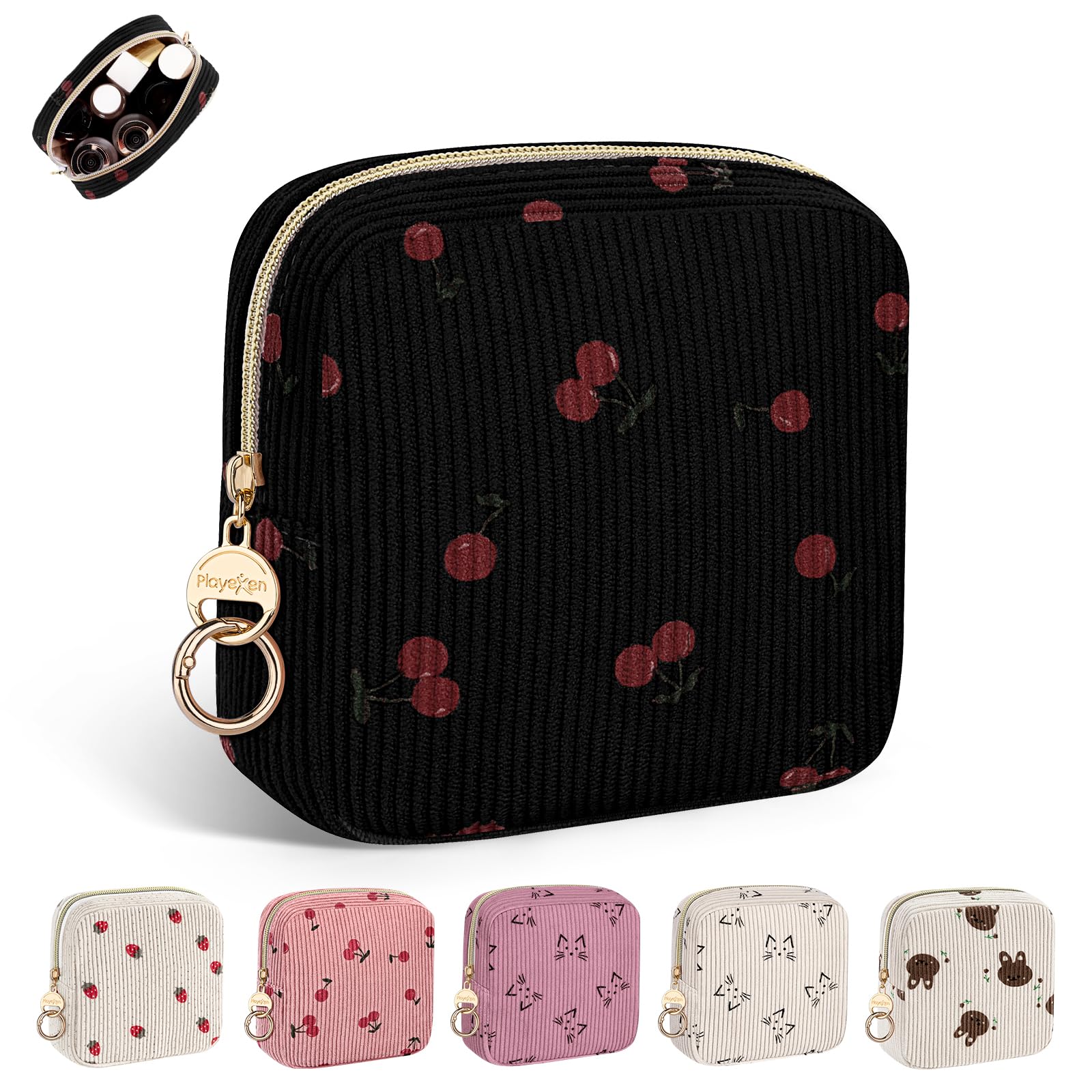 2 Piezas Neceser Compresas Pequeño Bolso de Almacenamiento Neceser para Compresas Algodon Tampones Bolsa Menstrual con Cremallera de Servilletas Sanitarias Bolsas Regalo para Adolescentes Niñas Mujer — view 9