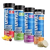 Nuun Sport + Caffeine Electrolyte Tablets for Proactive Hydration, Mixed Flavor Box, 4 Pack (40 Servings) Mixed flavors 10 Count (Pack of 4)