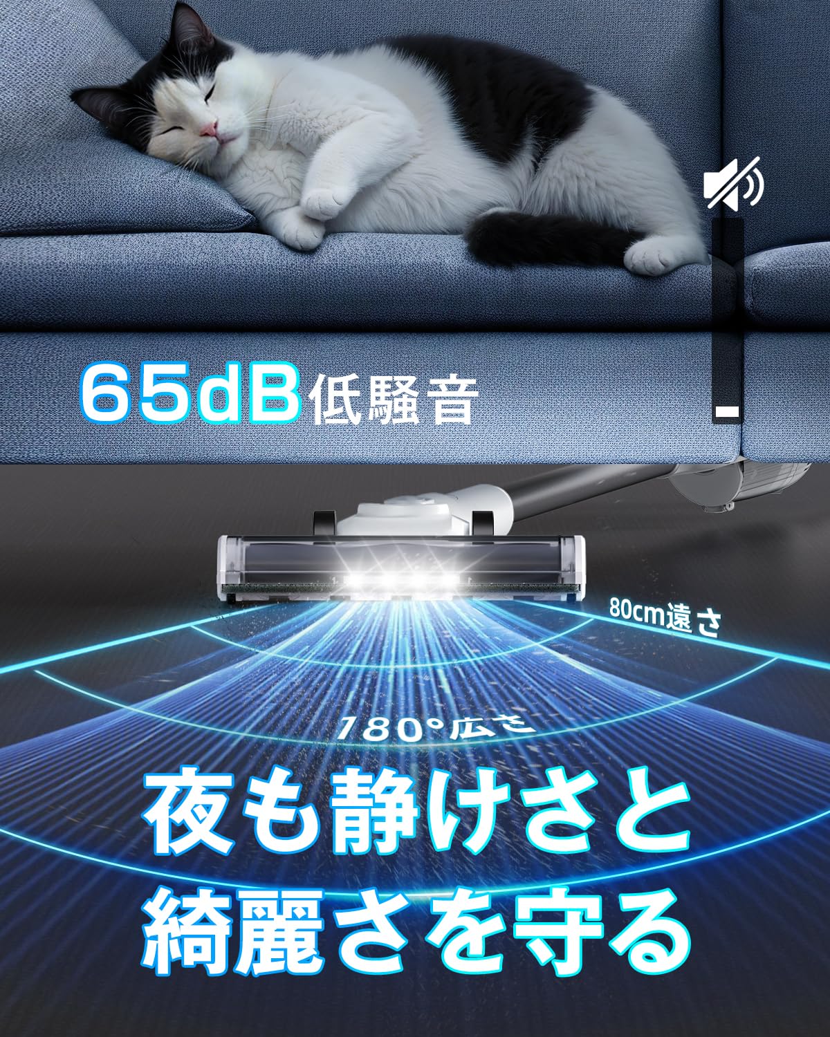 Amazon | 掃除機コードレス 軽量 強力【2025最新型!業界初!70KPa強力
