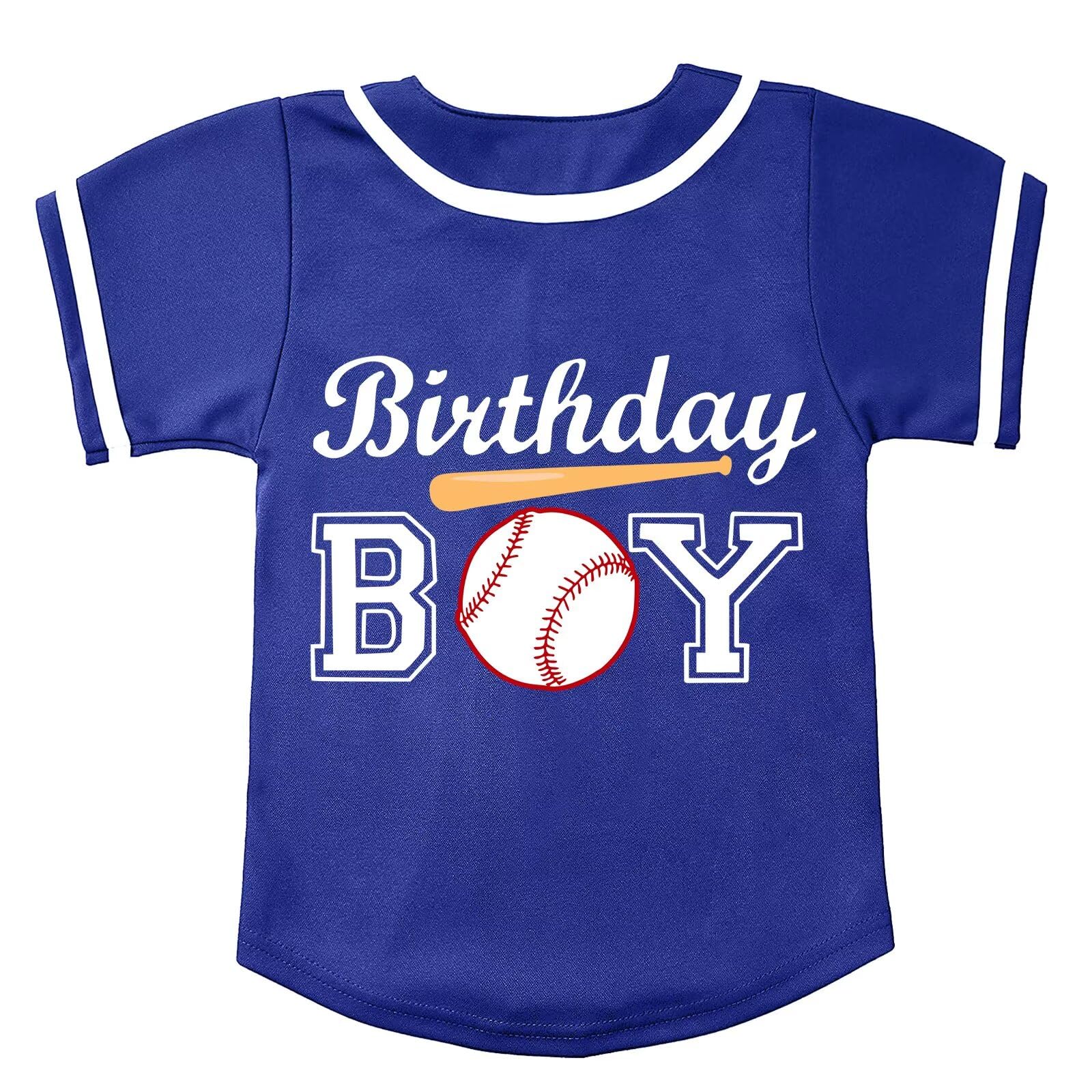Kids Birthday Baseball Shirt Boys Baseball Jersey Birthday Gift Short Sleeve Tops for 1-6 Years