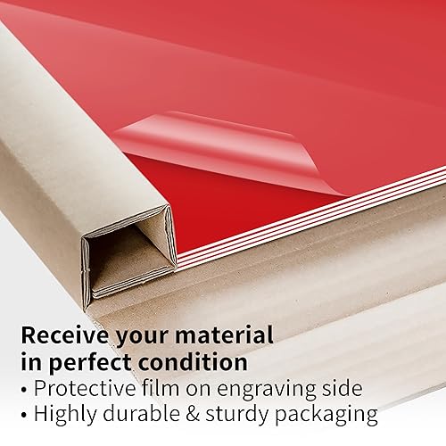 Miniatura 5 de Trotec TroLase  12 x 24.25 x 116 pulgadas, 4 unidades, rojo brillanteblanco, 2 capas, acrílico modificado, lámina de plástico de doble color para