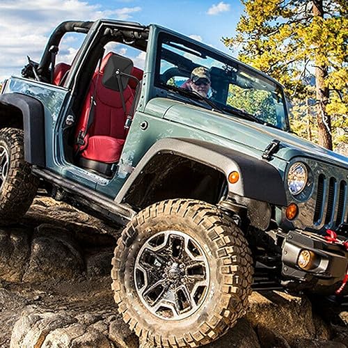 Miniatura 7 de Espejo de puerta compatible con Jeep Wrangler JK JL y Unlimited, visión más amplia, espejos laterales de bisagra de puerta fáciles de instalar para