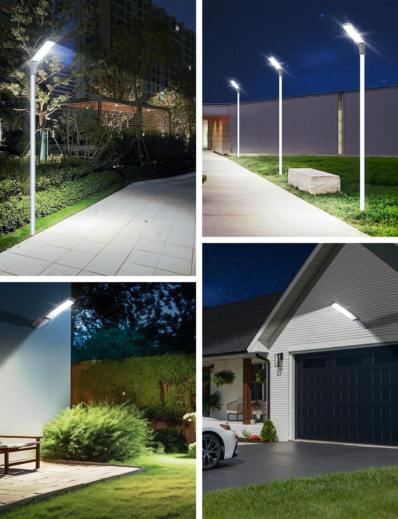 Aigostar Farola LED,50W,luz blanca fría 6500K,4500lm Luz LED Para Exterior,Impermeable IP65,Protección de Impactos IK08.Iluminación led para Patios,Aparcamientos,Calle,Jardines,No incluye soporte