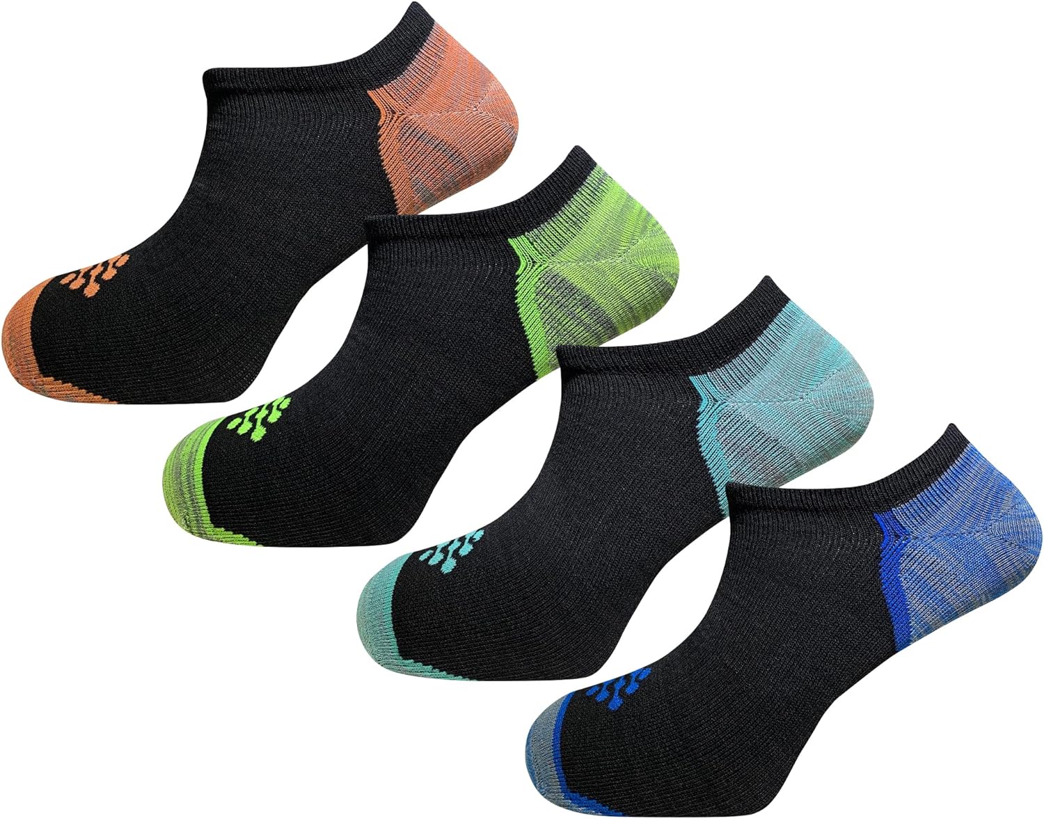 True Energy Women's Ultra Light Liner Socks - Athletic Socks with Compression + Infrared - 4 Pairs