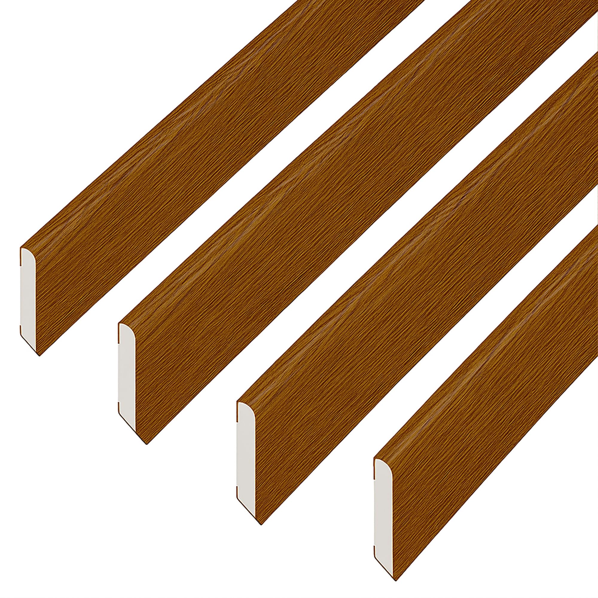 Windows4you UPVC Finishing Trim - Plastic Window Trim & UPVC Trim for Windows and Doors - Golden Oak Rigid UPVC - 4 Pack - 1.5m Length (65mm x 1.5m (4 Pack))