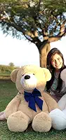 Urso Gigante Pelúcia Grande Teddy 1,10 Metros Doce de Leite com Laço Azul Macio e Fofo para Presentear ou Decorar Encanta Crianças e Adultos com seu Charme e Tamanho