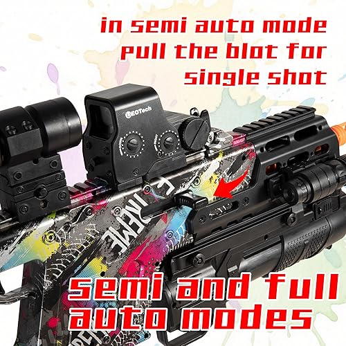 Miniatura 4 de EMERBU Gel Splat Blaster Vector de la serie EMERBU Lite, batería recargable modular de 7.4 V, manual y totalmente automático, para mayores de 15