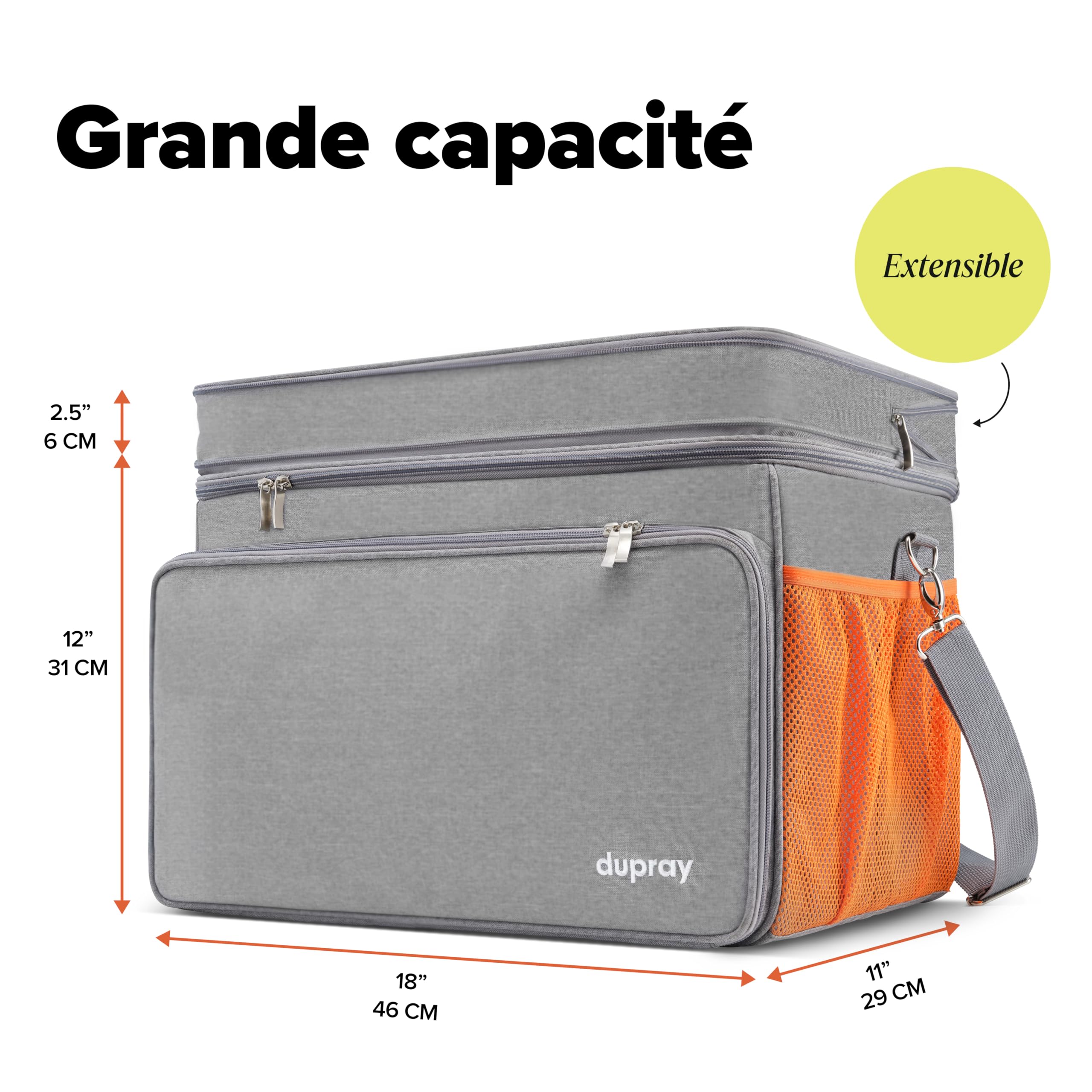 Le Sac The Awesome Bag™ Dupray, Housse de Transport Durable et Ajustable pour nettoyeurs Vapeur Neat™ & Neat Plus™, Outils et Accessoires, Protecteur, Portable et Facile à Ranger.