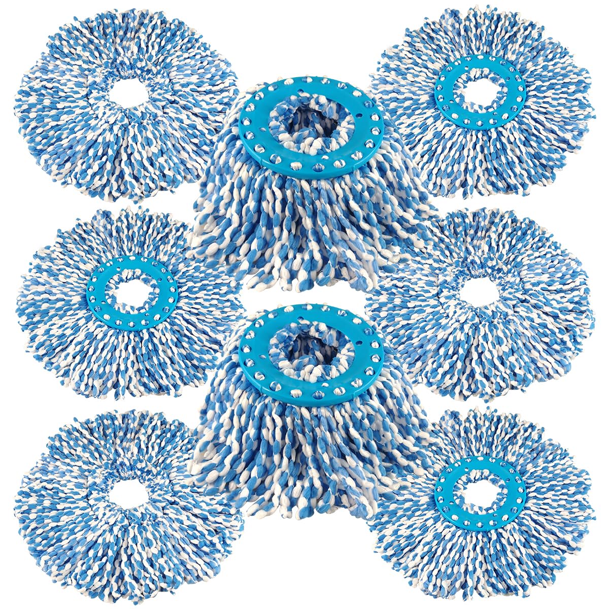 Primeway Polyester Microfibre Mop Head Refill, 130 Grams Each, Blue