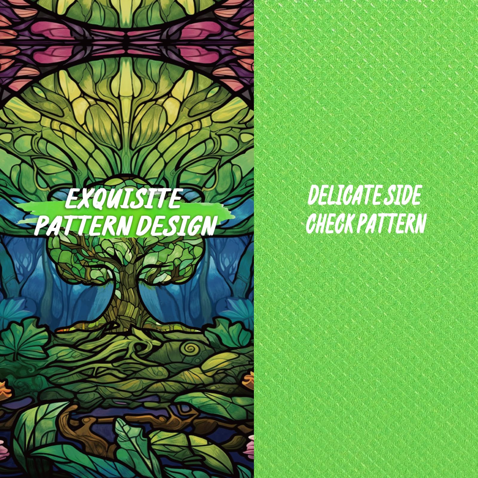 UAONO Card Deck Box for MTG, Trading Cards Storage Box Holds 120+ Sleeved Commander Deck, PU Leather Card Box Suits TCG Magic with 2 Dividers (Green,Tree)