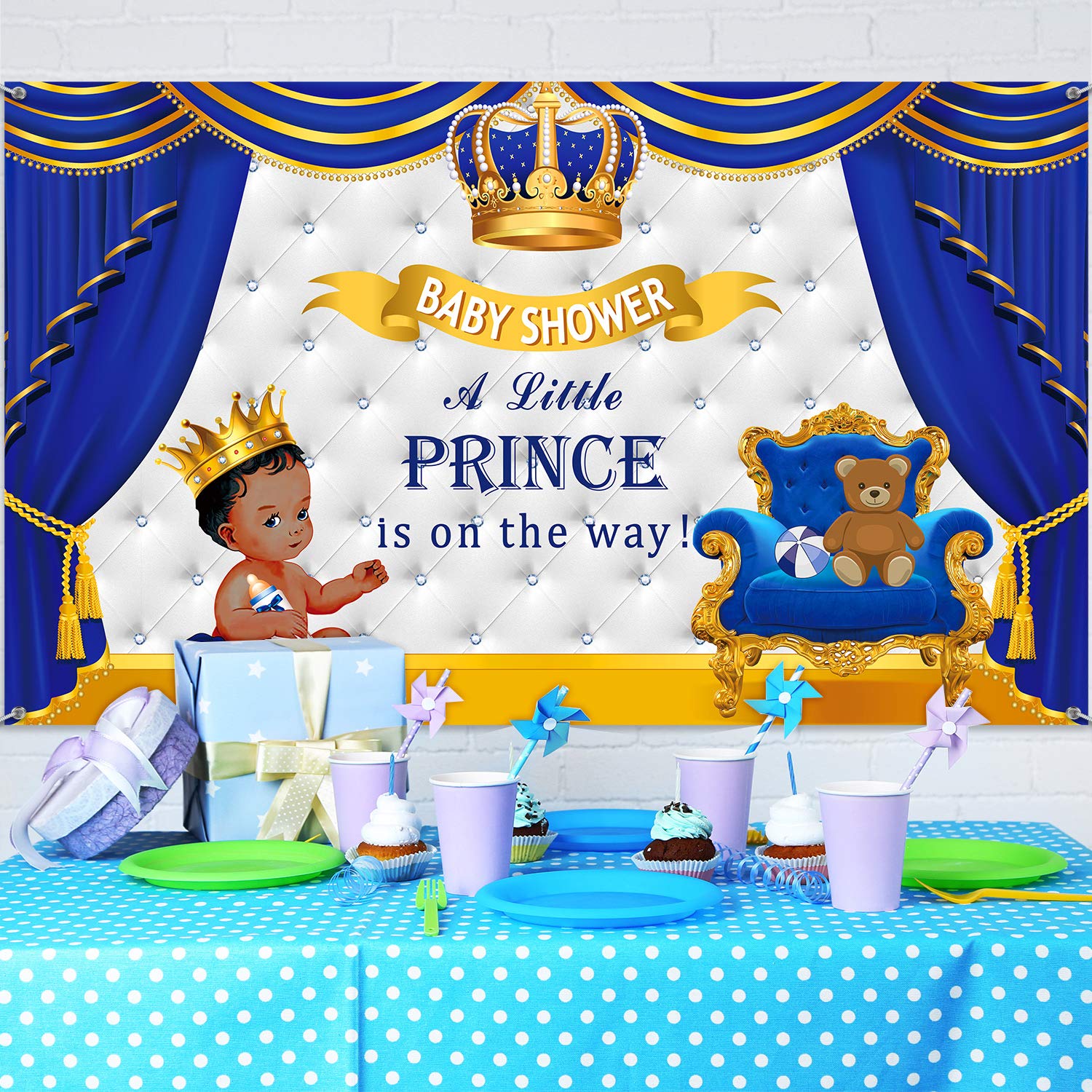 Royal Prince Baby Shower Decoration for Boys, Royal Blue Baby Shower