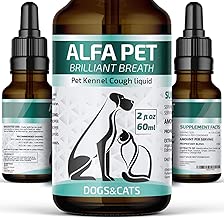 Alfa Pet Kennel Cough Medicine for Dogs and Cats/Organic Remedy for Collapsed Trachea/Cough Treatment for Cats/Natural Kennel Cough Treatment with Elderberry, Calendula and Mullein Leaf/Nose Relief - coolthings.us