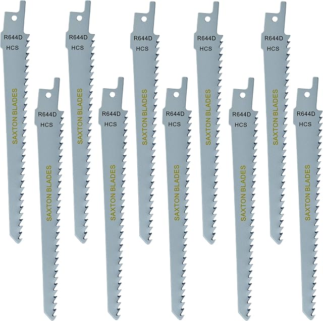 10x Saxton Blades 150mm Reciprocating Sabre Saw Wood Blades R644D for Bosch Makita etc