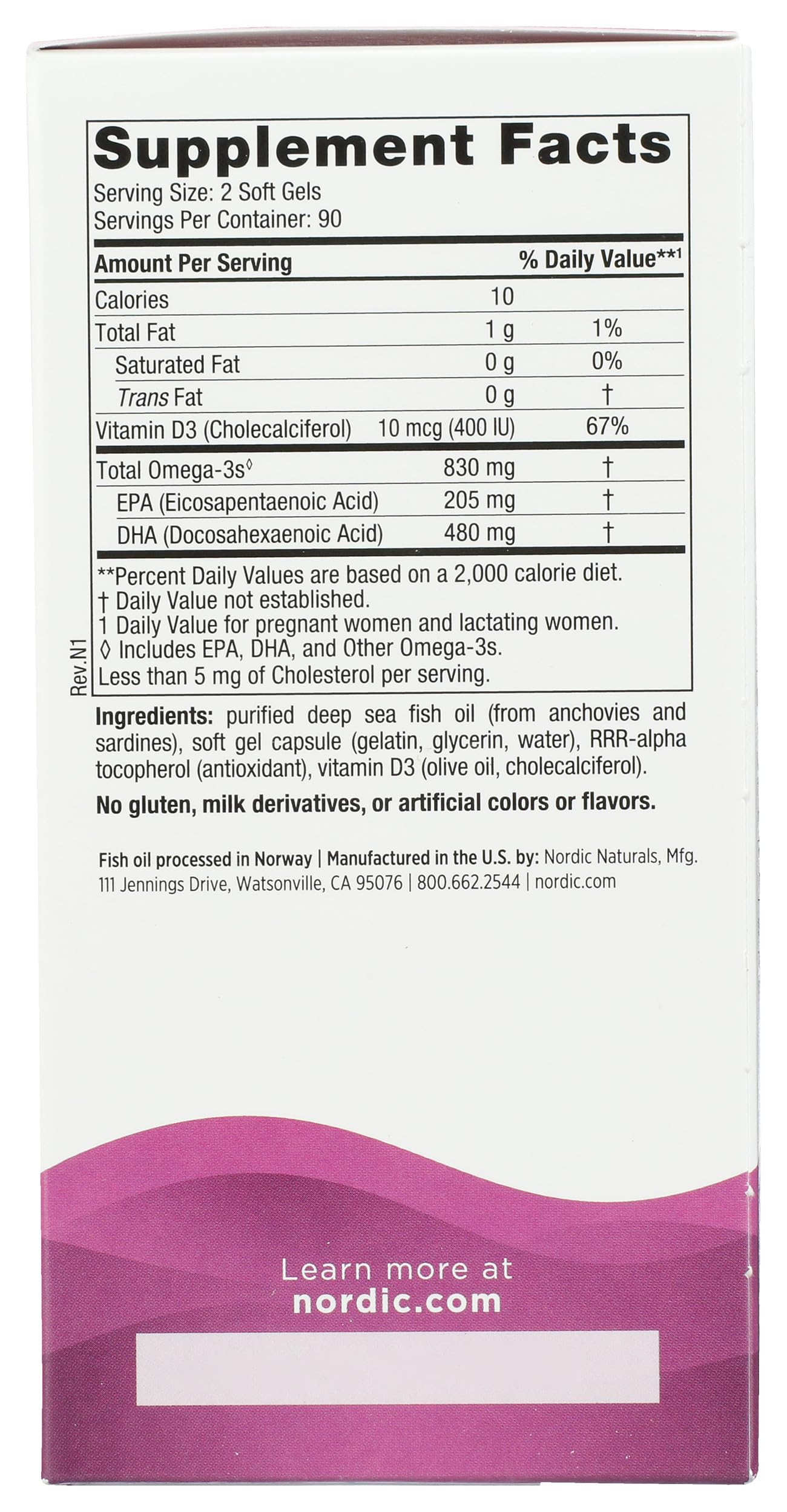 Nordic Naturals Prenatal DHA Supplement 830Mg Omega 3 Fish Oil+400 Iu VitaminD3 For Babies During Pregnancy & Lactation Vitamins For Pregnancy | Unflavoured 180 Fishoil Softgel — Amazon image 5