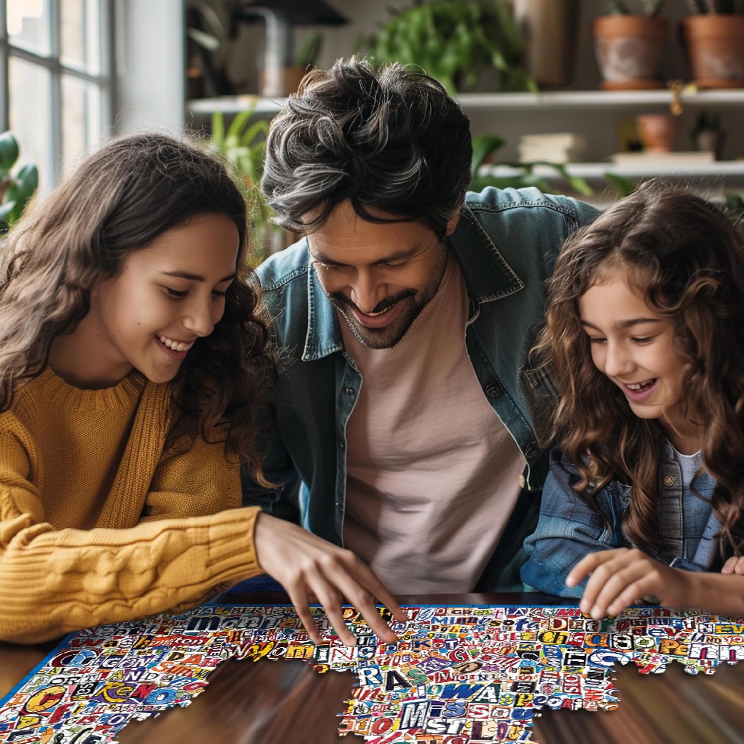 White Mountain 500 Piece Jigsaw Puzzle Travel Collage Puzzle with Large Pieces Gift for Adults and Family 18”x24” - USA World Map