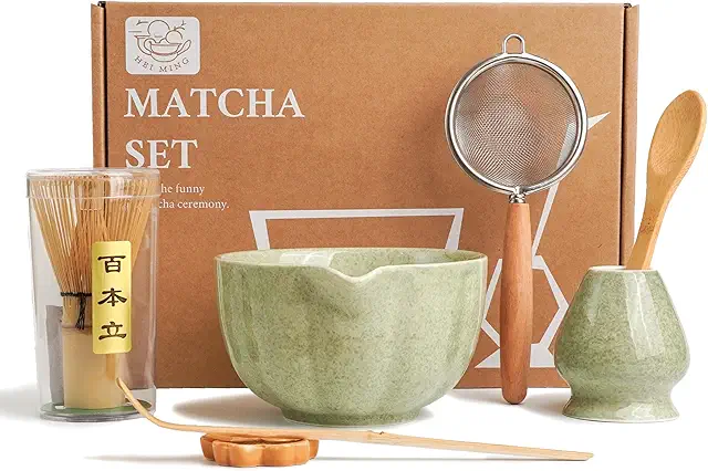 HEI MING Premium Matcha Set of 7 – Complete Tea Ceremony Kit with Bamboo Tools