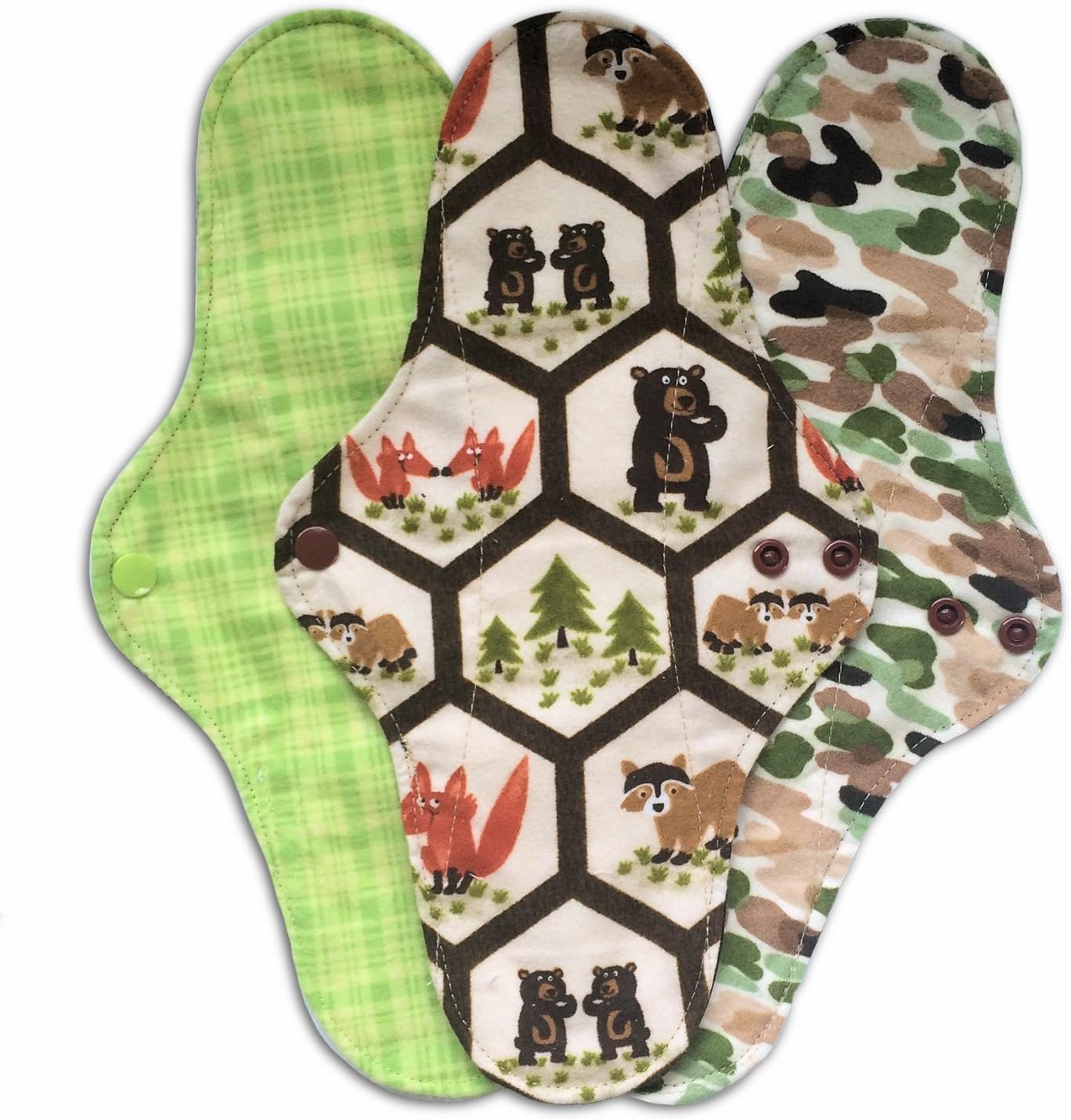 3-Pack IncrediPad Waterproof Cloth Menstrual Pad by Talulah Bean- 12 Inch (Buddy Bears)
