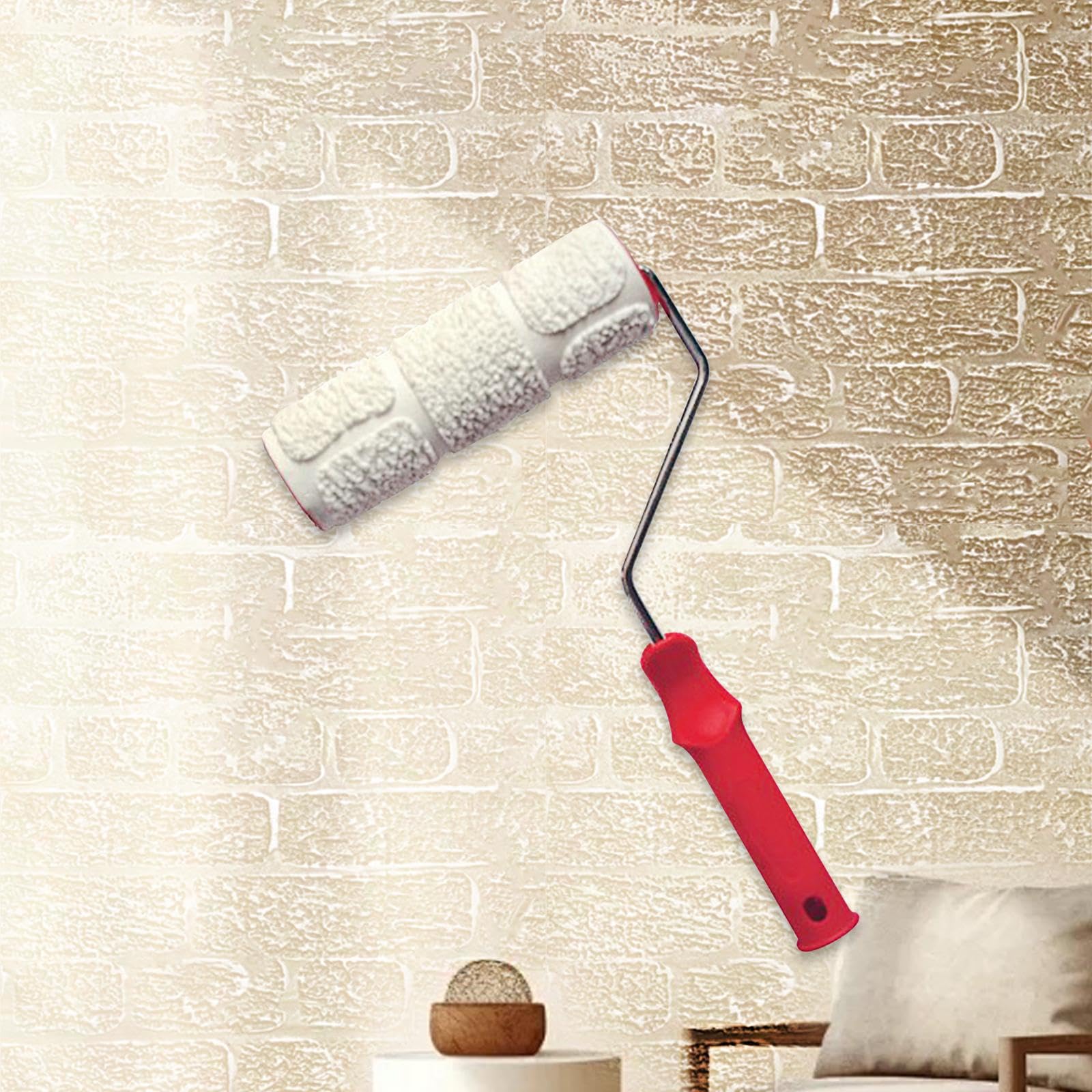 Rodillo de Pintura con Diseño, de Goma Texturizada, para Pintura Artística de Paredes, Herramienta Multifuncional para Decoración, Apto para Personali, Estilo B