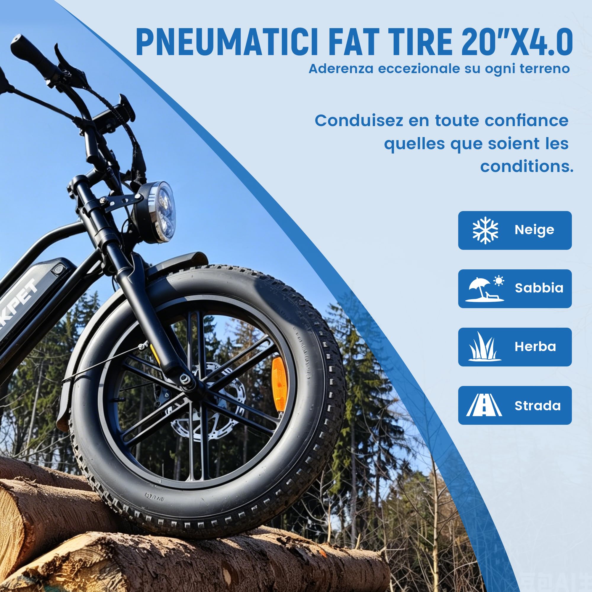 Mukkpet Racer, bicicletta elettrica da 48 V, 18 Ah, autonomia 120 km, bici elettrica per adulti, velocità legale 25 km/h, fuoristrada, doppia sospensione, 7 velocità, 20" x 4.0 per