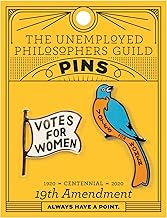 The Unemployed Philosophers Guild 19th Amendment Iconography Enamel Pin Set - Strong Rubber Backing Clasps, Set of 2 Pins