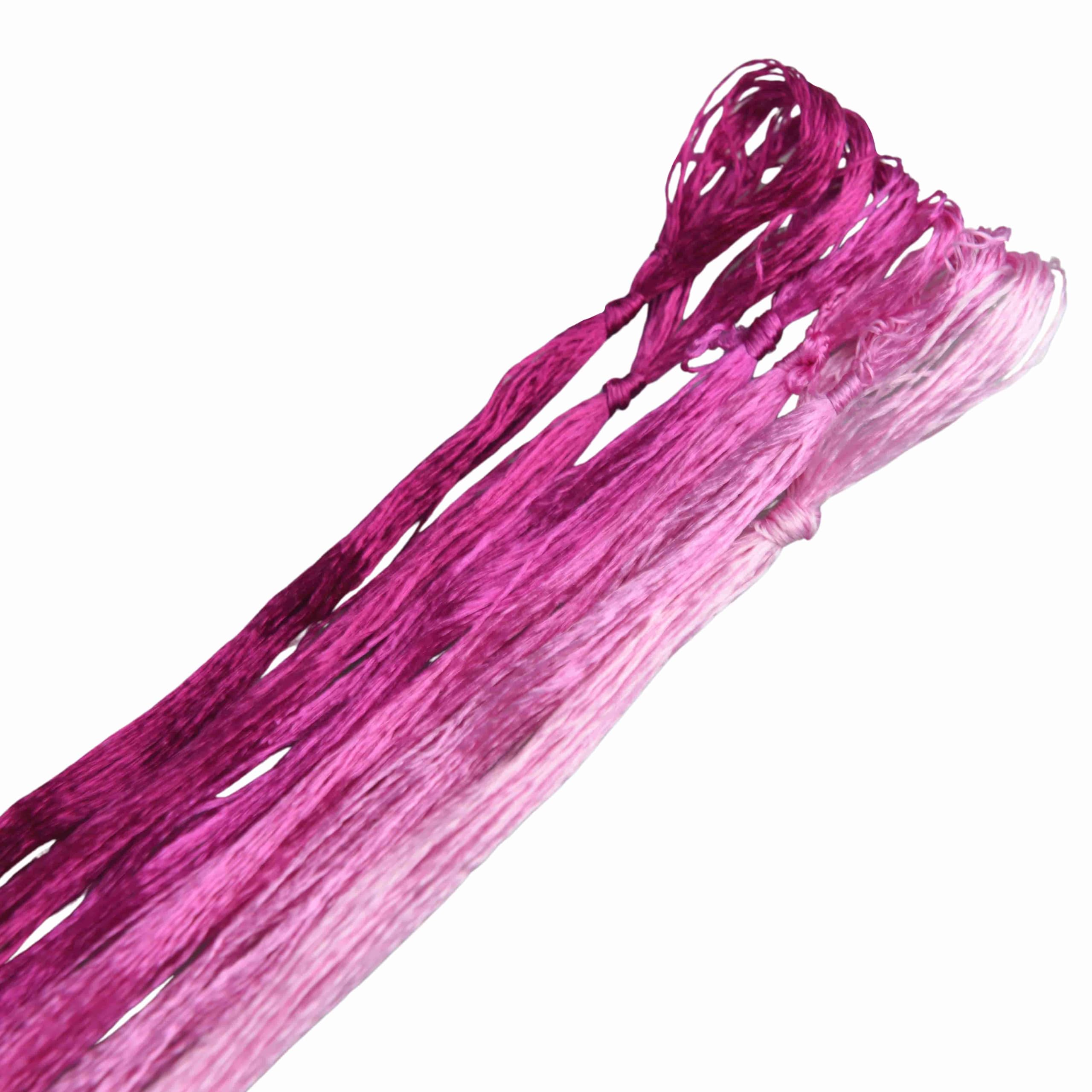 MINGGUXIUYI 6 Colours Gradient Mulberry Silk Embroidery Threads – 22M Each, for Hand Embroidery/Cross Stitch/Knitting/DIY Crafts (17) — image 1