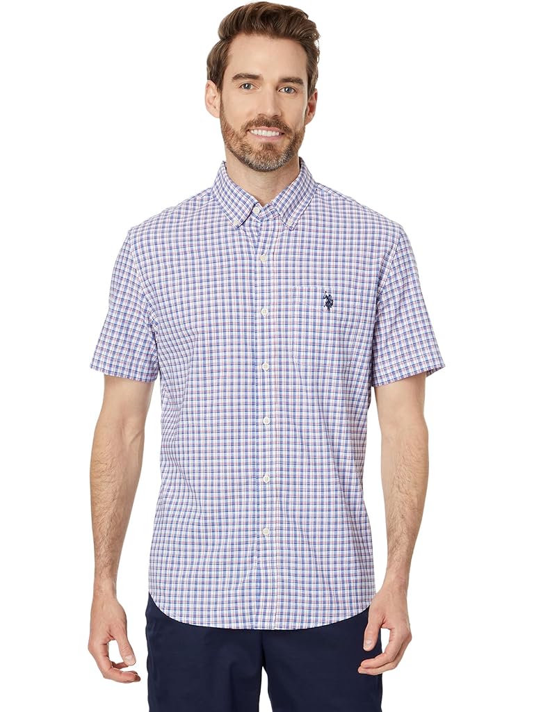 Polo Ralph Lauren S S Men's T-shirt. Short Sleeve Classic Fit 1 Pocket Cotton Stretch Yarn Dye Slub Poplin Woven Shirt