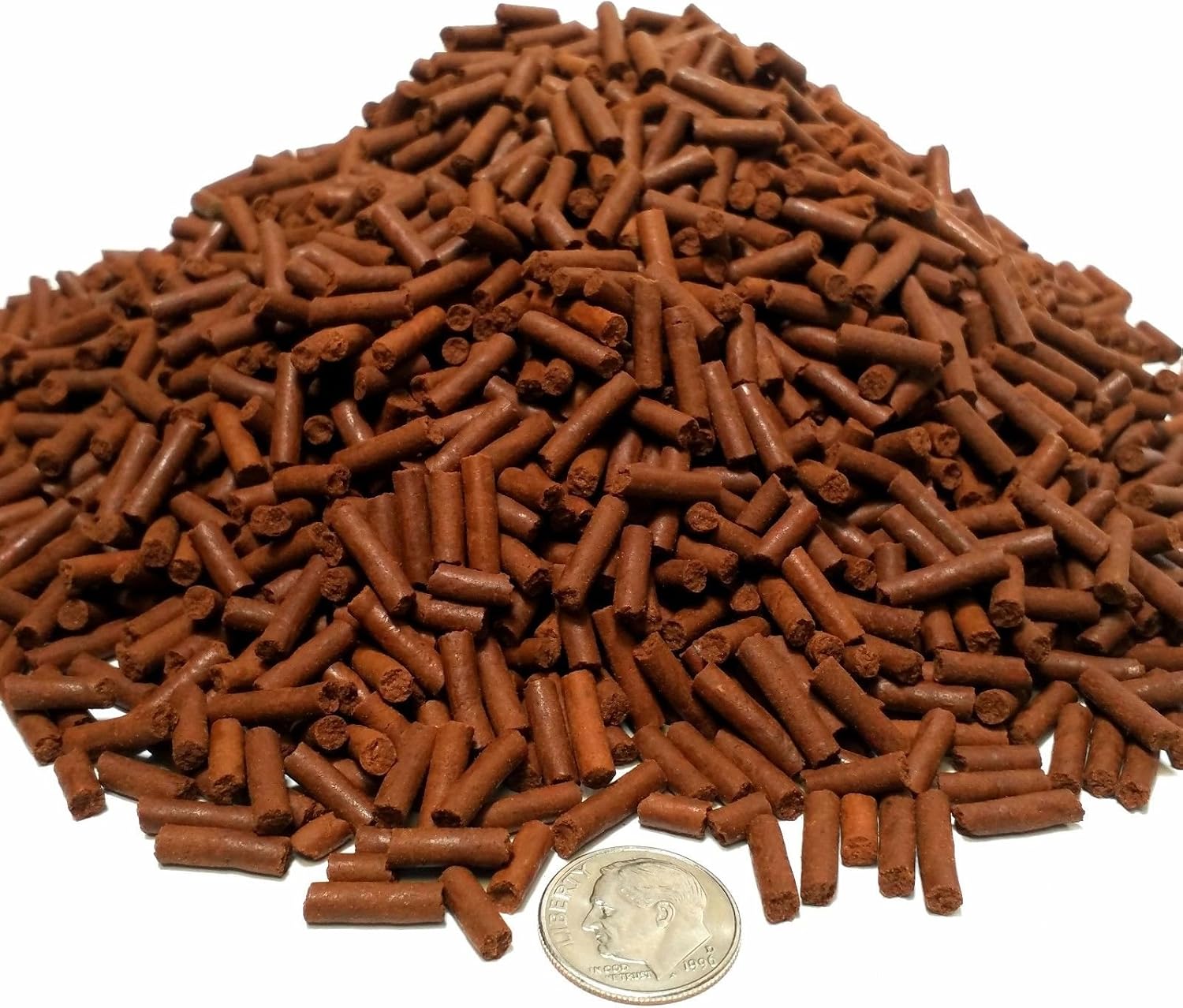 Aquatic Foods Inc. Earthworm Sinking Sticks, APX 1/8" x 7/16" Earthworm Sticks Perfect for Discus, Medium & Large Cichlids, Shrimp, Snails, All Tropical Fish - 2-lbs