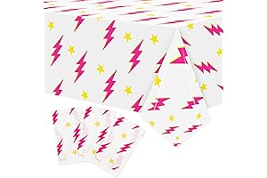 Preppy Lightning Bolt Tablecloths for 2000s Parties