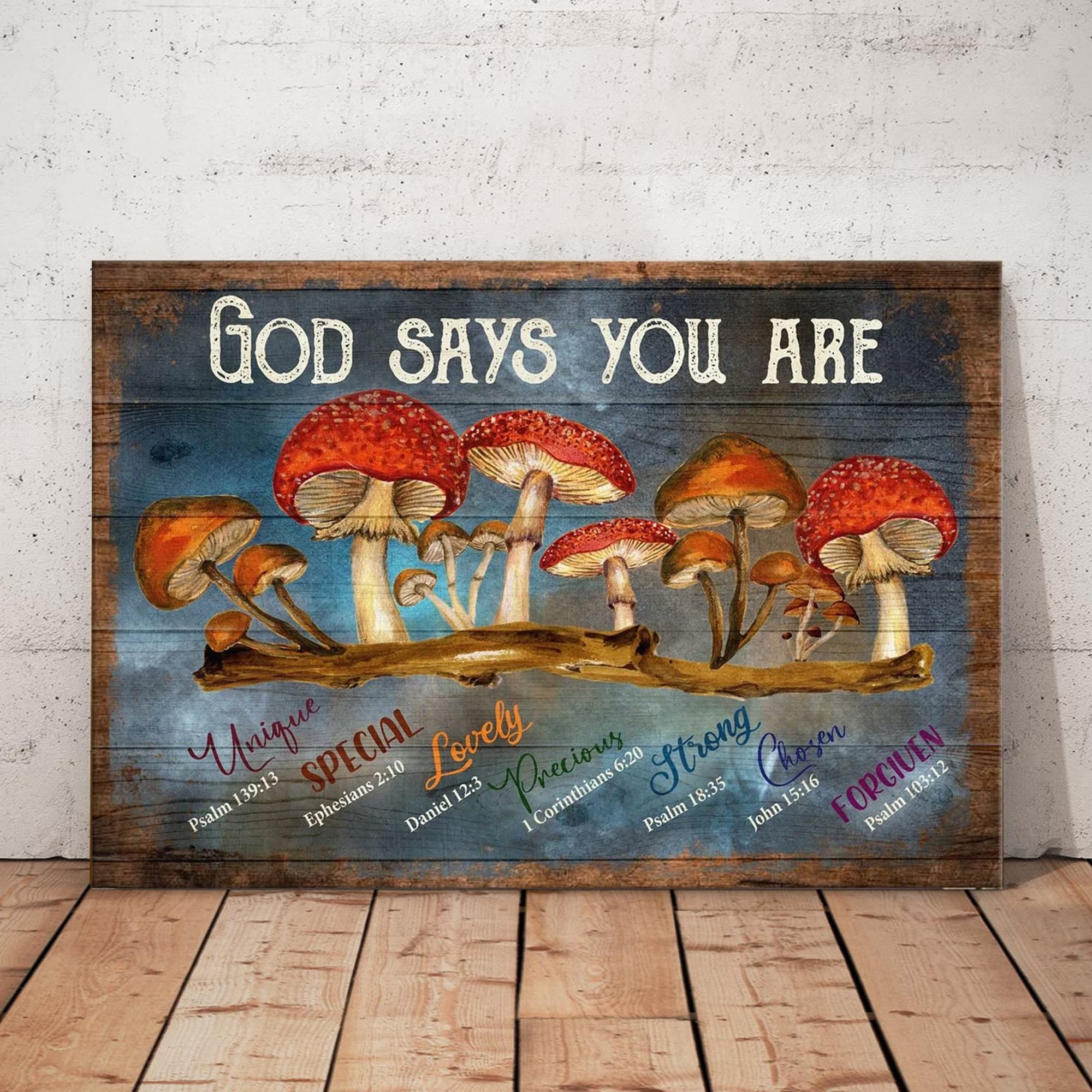 Mushroom God Says You Are, Mushroom Poster, Mushroom Lover Gift Metal Tin Signage Family Cafe Sign Man Cave The Gift For Friends Family Entertainment Sign Metal Tin Sign 8x12 Inch