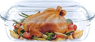 Large Casserole Dish With Lid - 4.7qt Glass Baking Dishes For Oven - Cle...