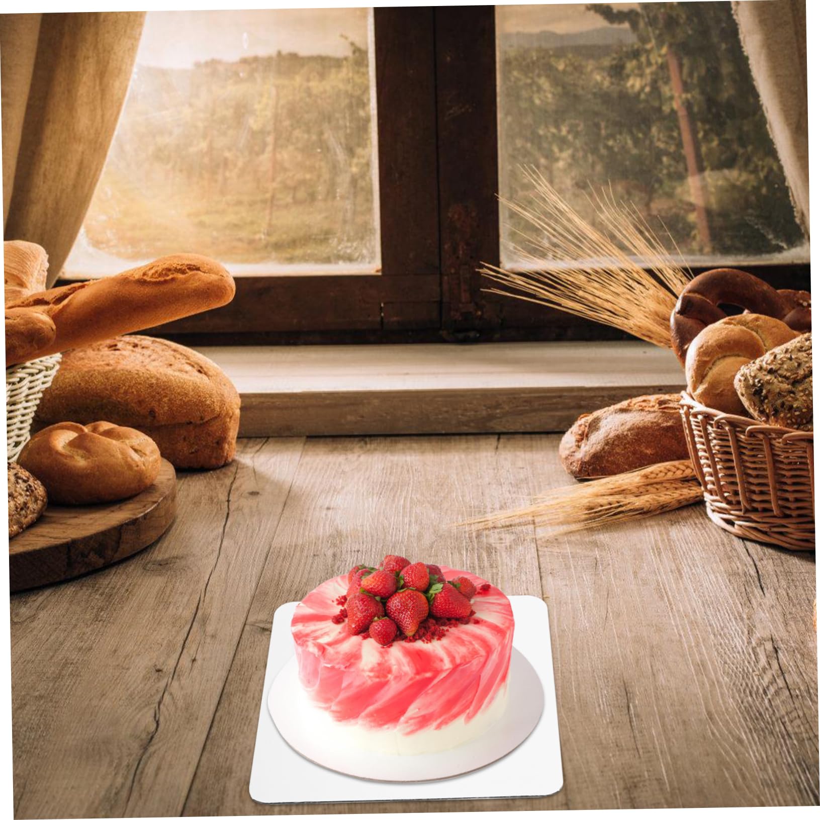 UPKOCH Tablero De Pastel Cuadrado De Base De Tarta Reutilizable para Bodas Y Fiestas Soporte para Pasteles De Limpiar 25 Piezas X 5