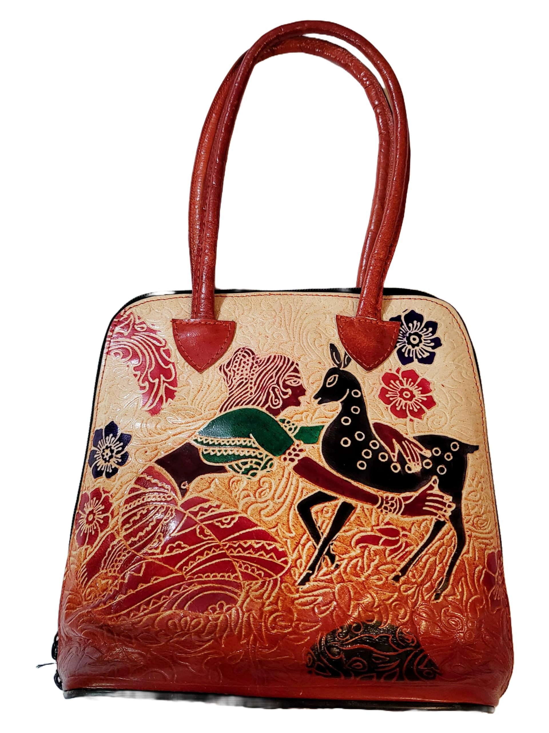 CLASSIQUE Shantiniketan Pure Leather Traditional Printed Handbag Shoulder For Women Shakuntala Printed (B0CH1HD5NT) Amazon Price History, Amazon Price Tracker