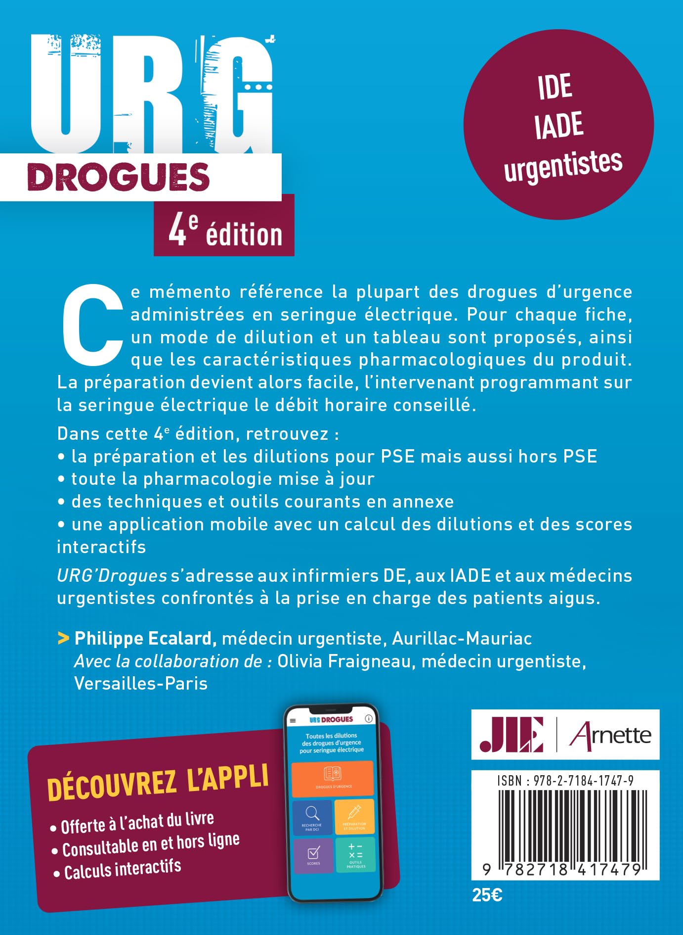 URG' Drogues: Toutes les dilutions des drogues d'urgence pour seringue électrique