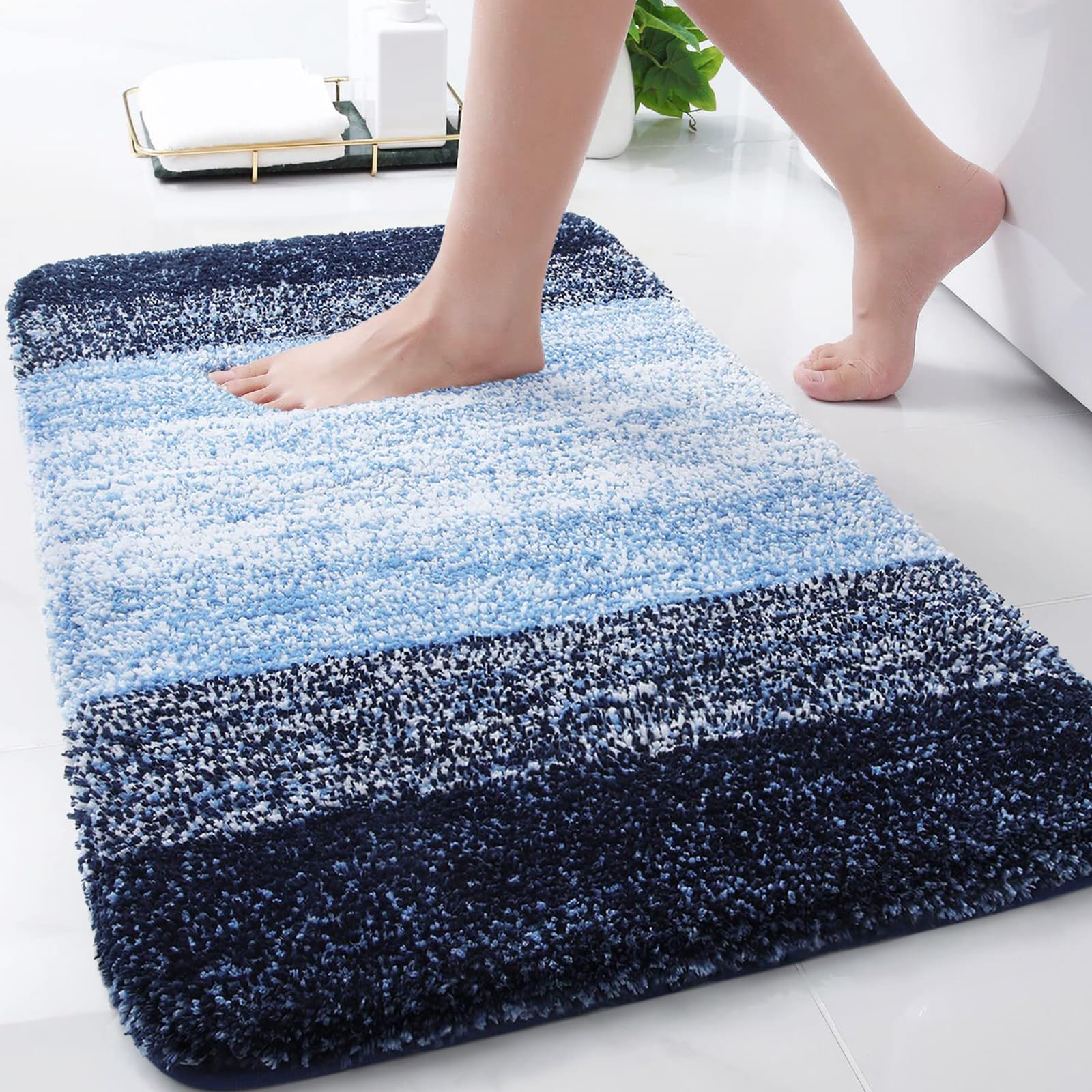 Amazon.com: Arotive Microfiber Bathroom Rugs 2 Pieces, Bath Rug Size ...