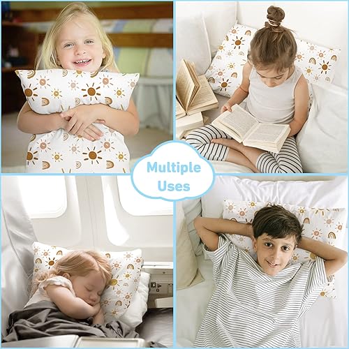 Miniatura 4 de Babebay Paquete de 2 almohadas para niños pequeños, almohadas de algodón de 13 x 18 pulgadas para dormir, lavables a máquina con funda de almohada,