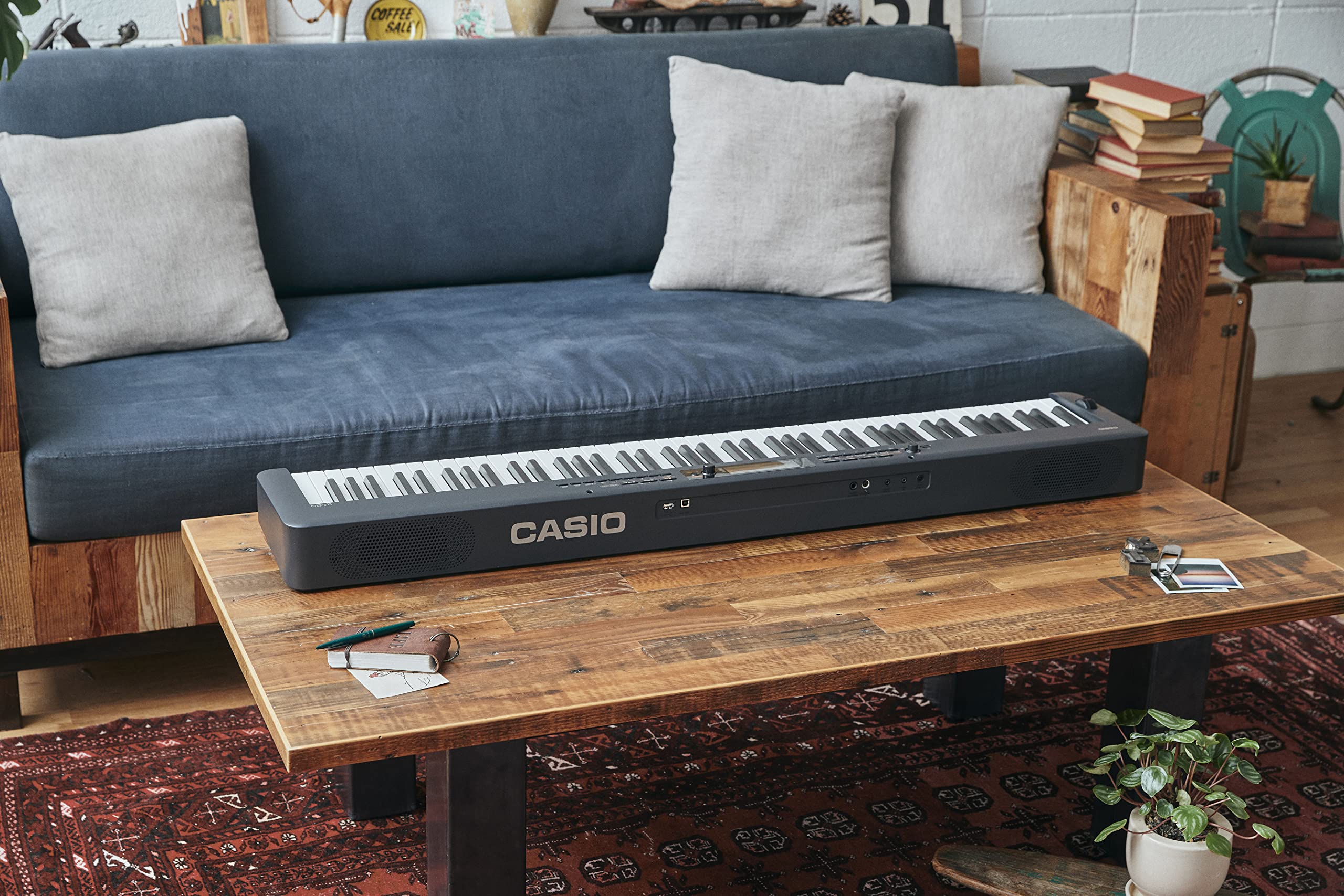 Casio CDP-360BK Digital-Piano Ensemble mit 700 Klängen und 88 gewichteten Tasten, schwarz & SP-34 optionales 3-fach Pedal für CDP-S360 und 350