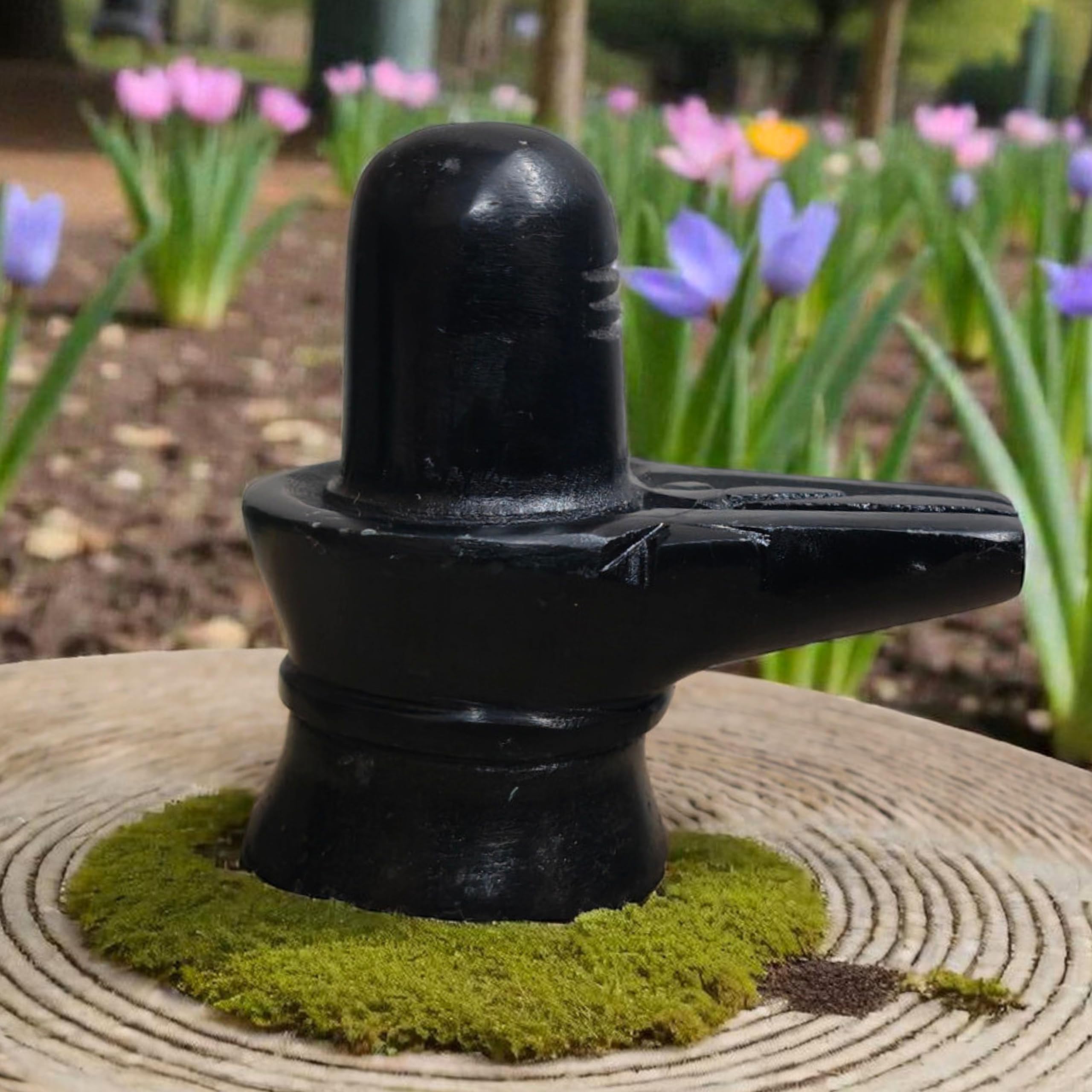 Black Marble Shivling Shivlingam 2" Small Shiv Ling Religious Spiritual Gift | Hindu God Statue Shiva Lingam Statue Figure Temple Idol and Decor